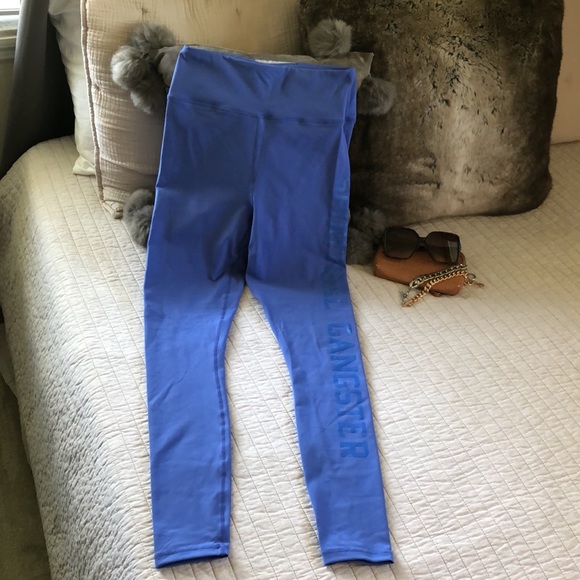 SPIRITUAL GANGSTER varsity essential butter soft blue high rise Leggings Med - Picture 2 of 14